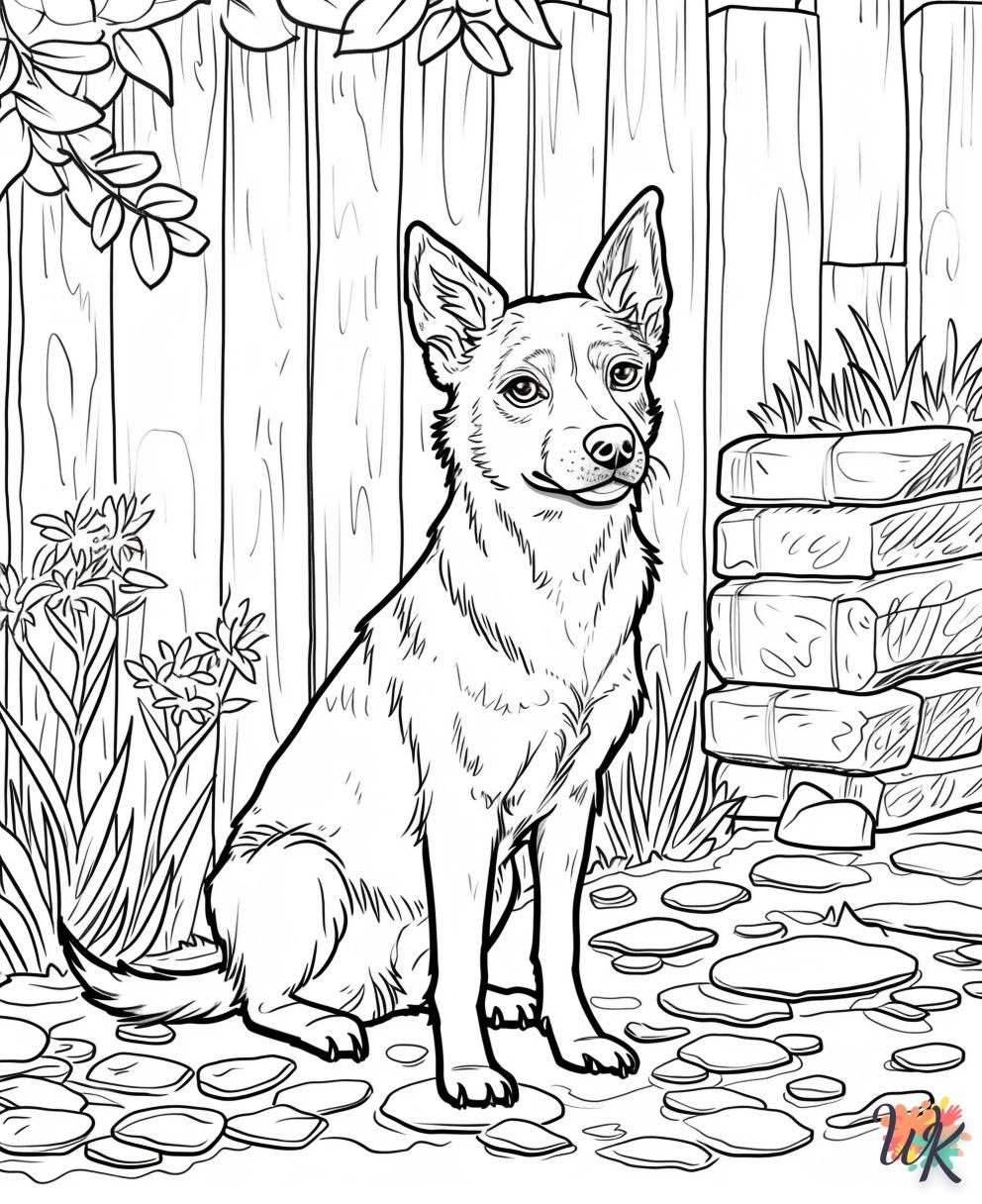 coloriage Chien  à imprimer pour enfant de 3 ans