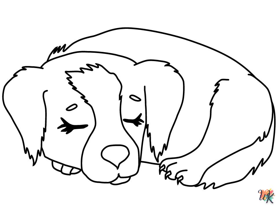 alphabet coloriage Chien  en ligne