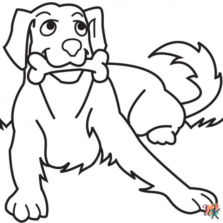 coloriage Chien  à imprimer pour enfant de 10 ans