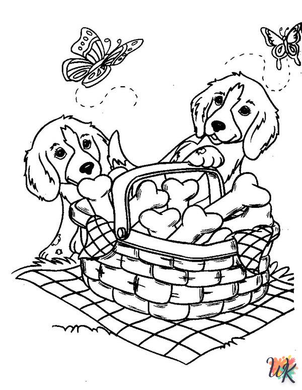 coloriage Chien  dinosaures en ligne gratuit à imprimer