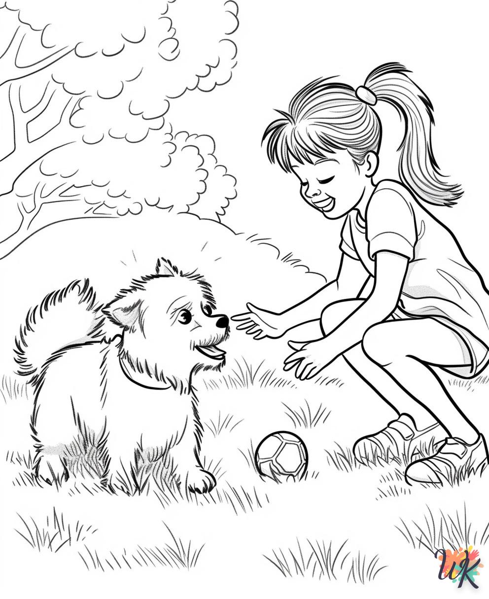 a imprimer coloriage Chien  gratuit