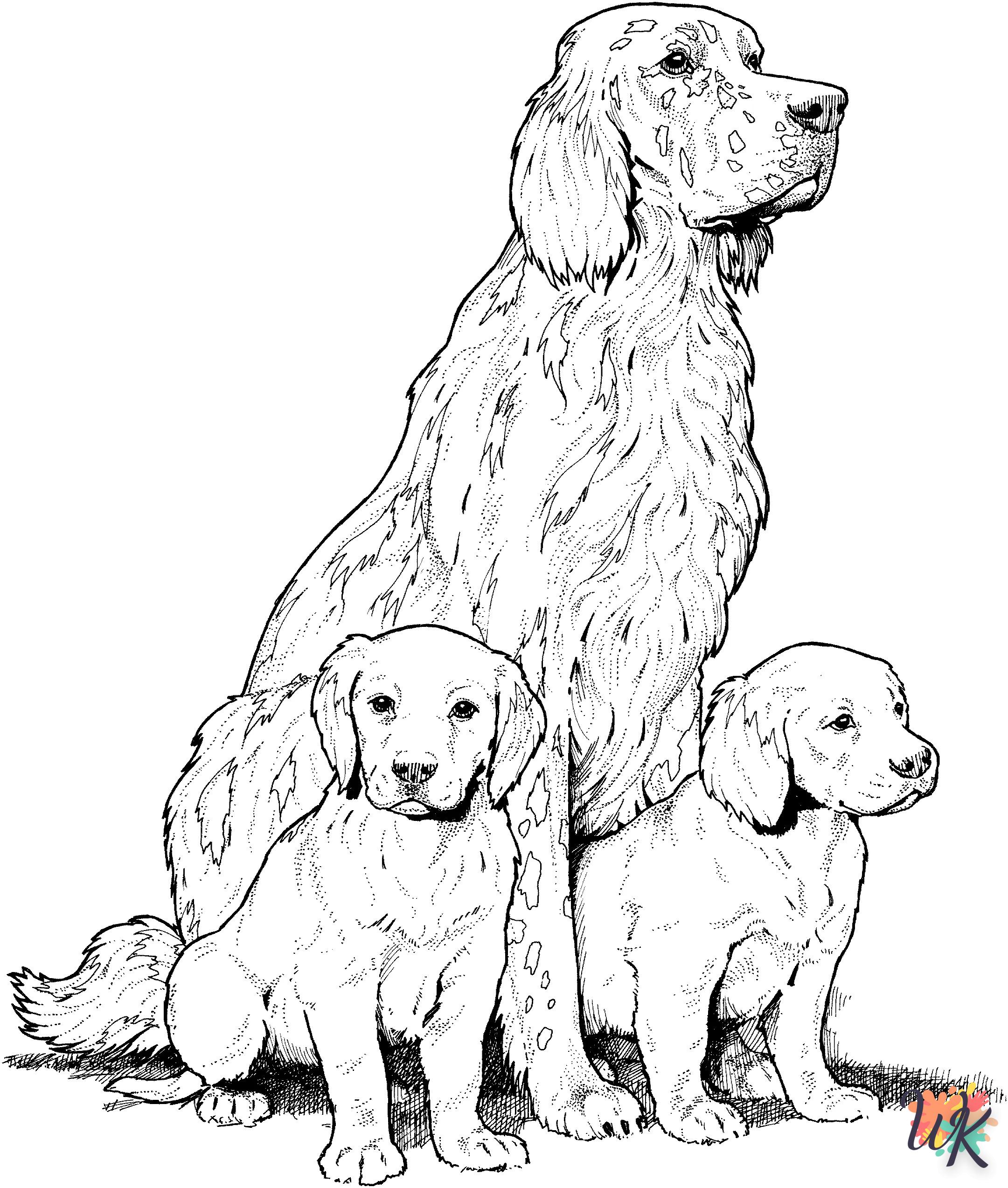 coloriage Chien  en ligne gratuit pour 12 ans