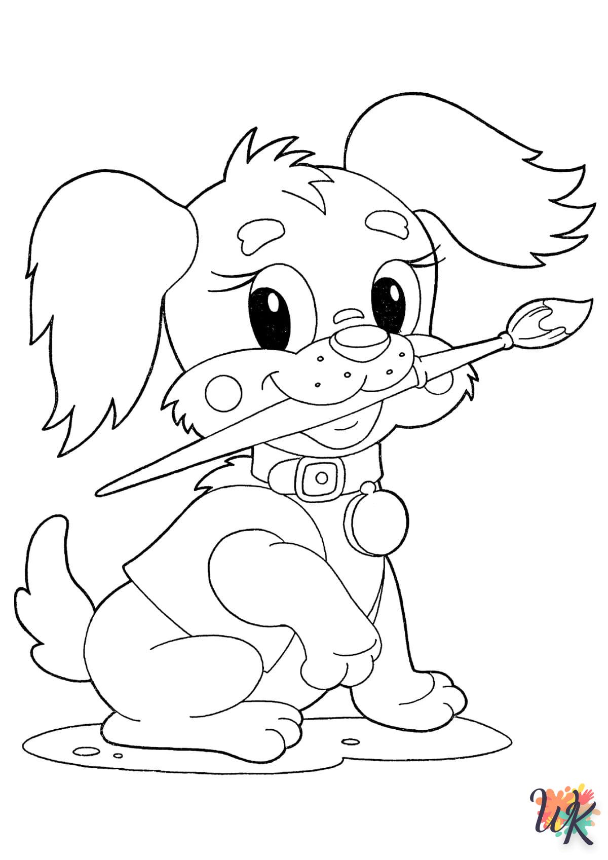 coloriage Chien  à imprimer pdf gratuit 1