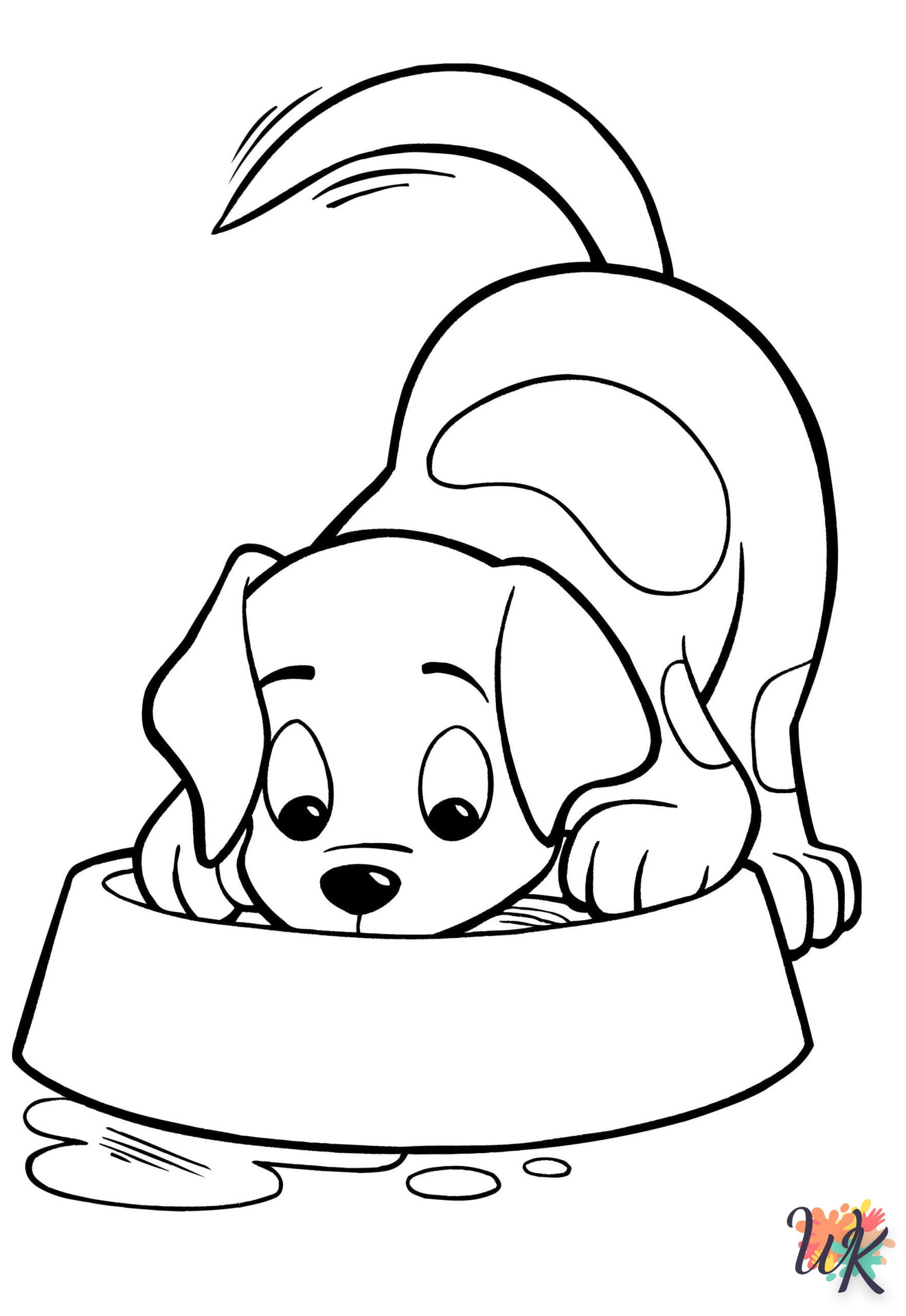 coloriage Chien  en ligne pour enfant