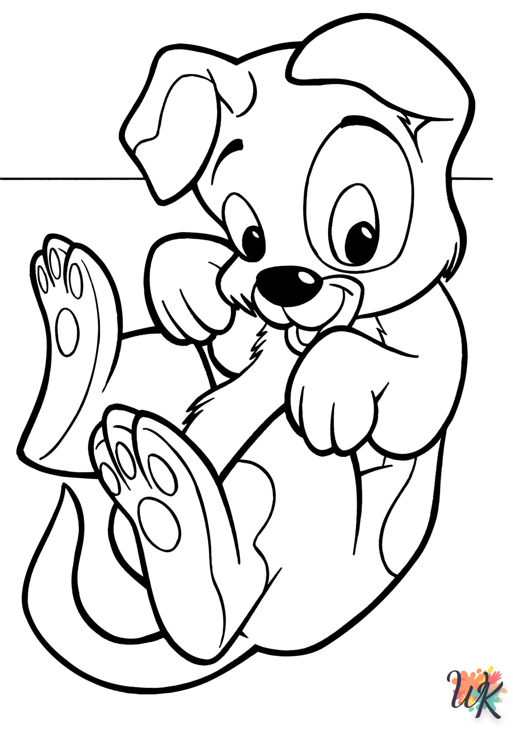 coloriage Chien  pour enfant de 6 ans