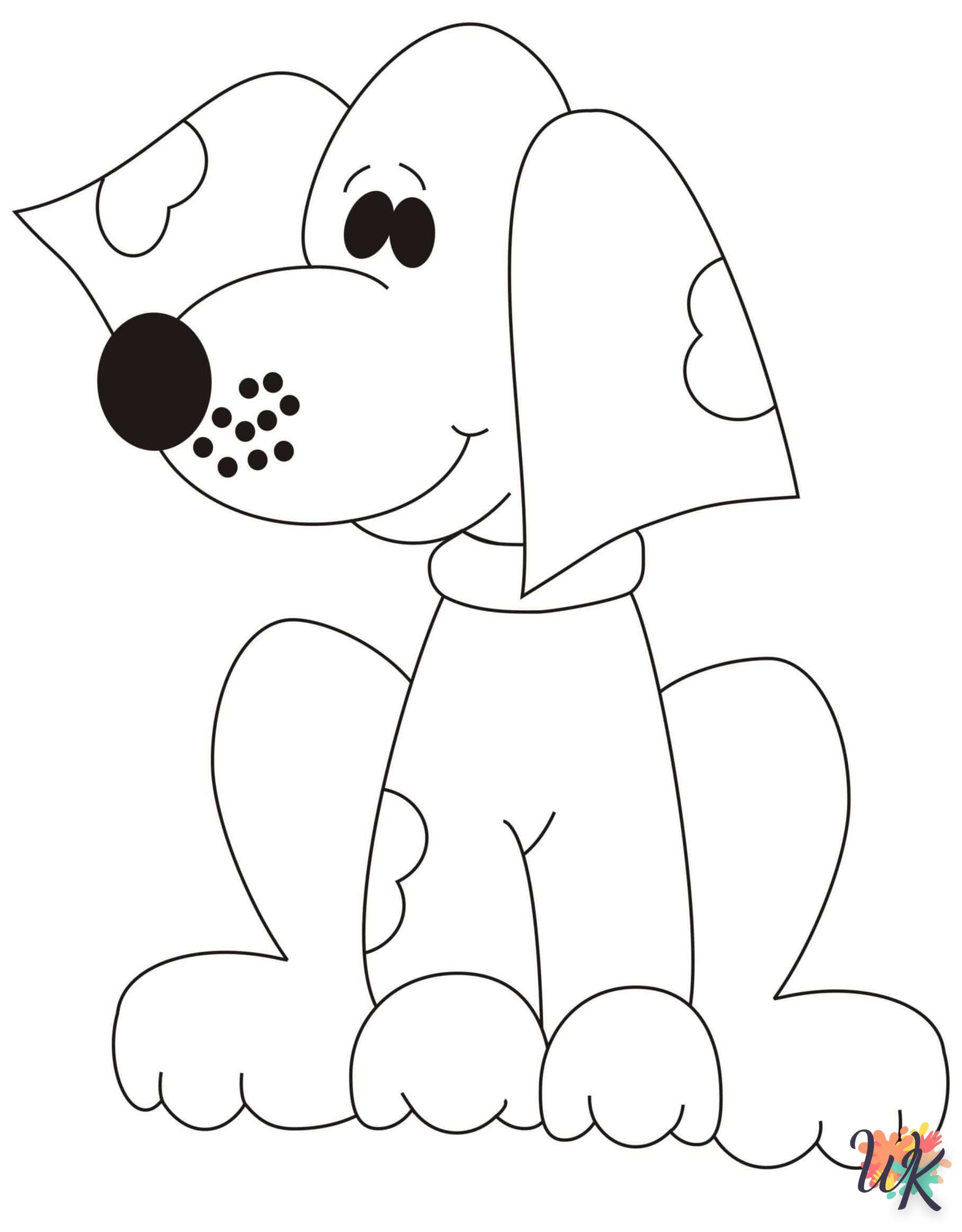 coloriage Chien  7 ans en ligne gratuit à imprimer 1