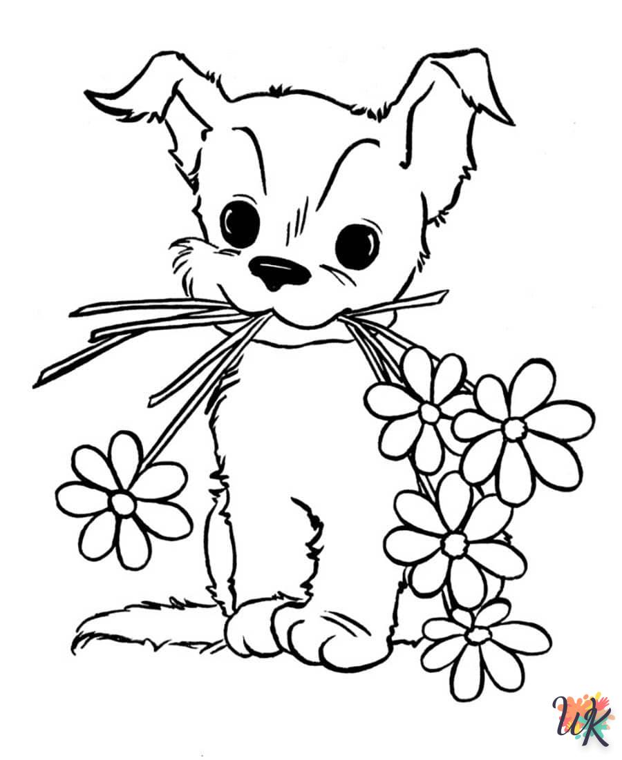 coloriage Chien  enfant 3 ans a imprimer 1