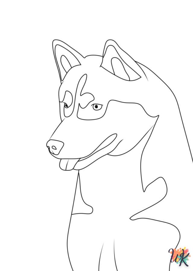 coloriage Chien  et découpage à imprimer