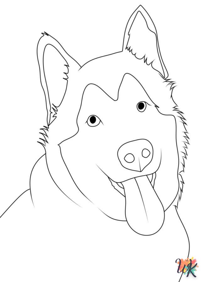 coloriage Chien  à imprimer pour enfant de 2 ans