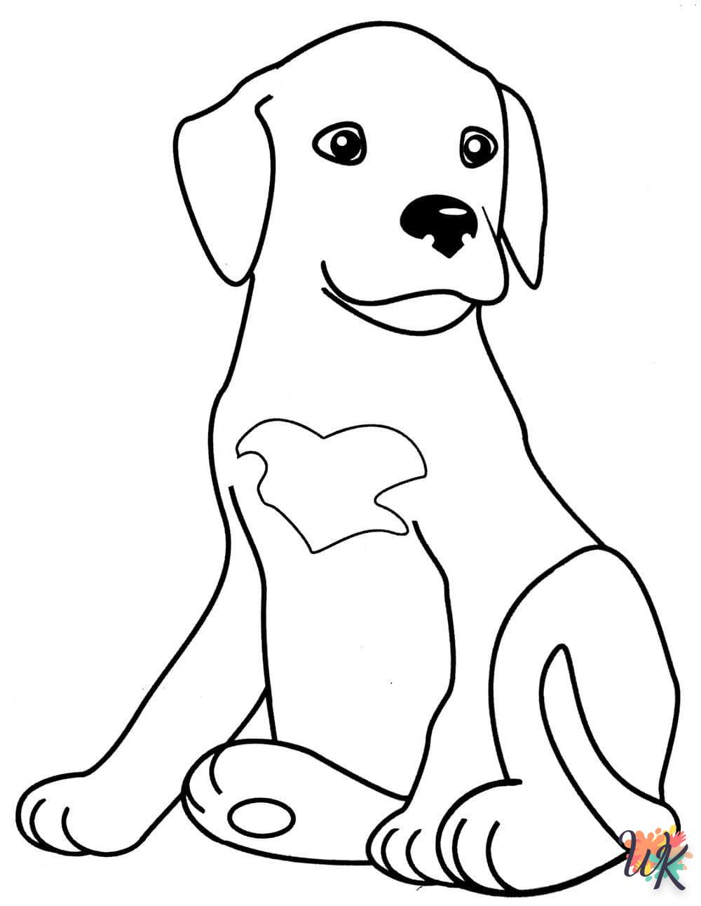 coloriage Chien  de noël gratuit à imprimer en ligne 1