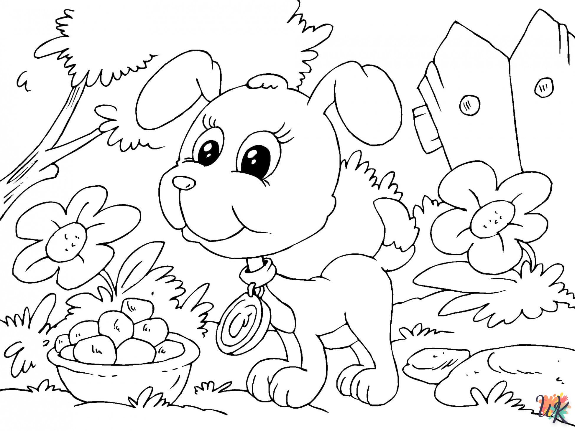 alphabet coloriage Chien  en ligne 2