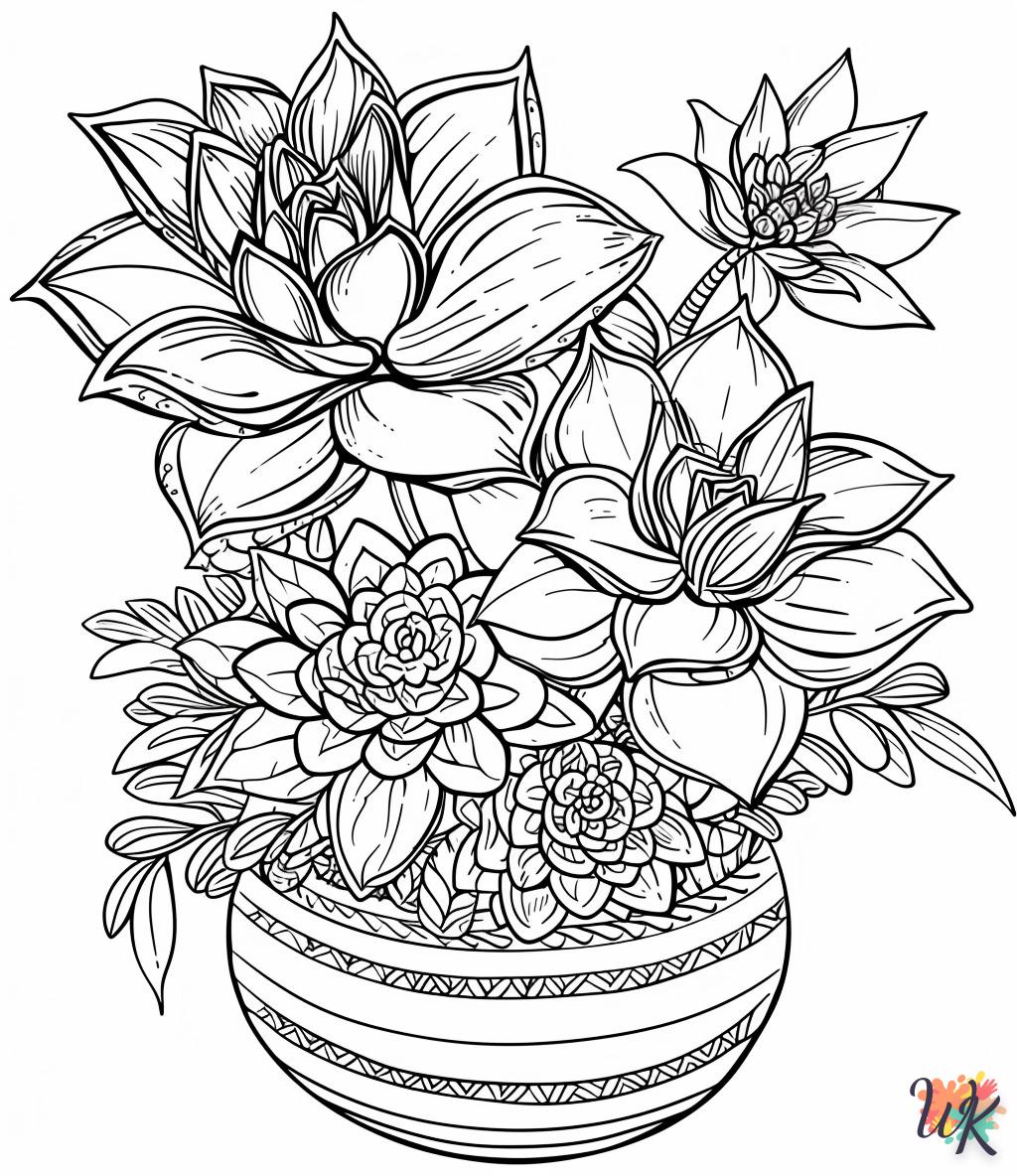 alphabet coloriage Fleurs  en ligne