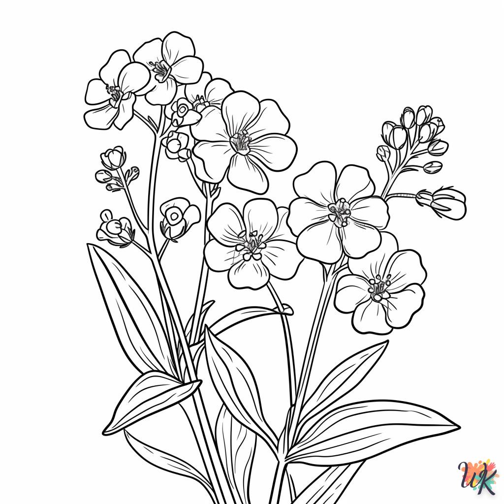 coloriage Fleurs  a imprimer pour enfant de 4 ans