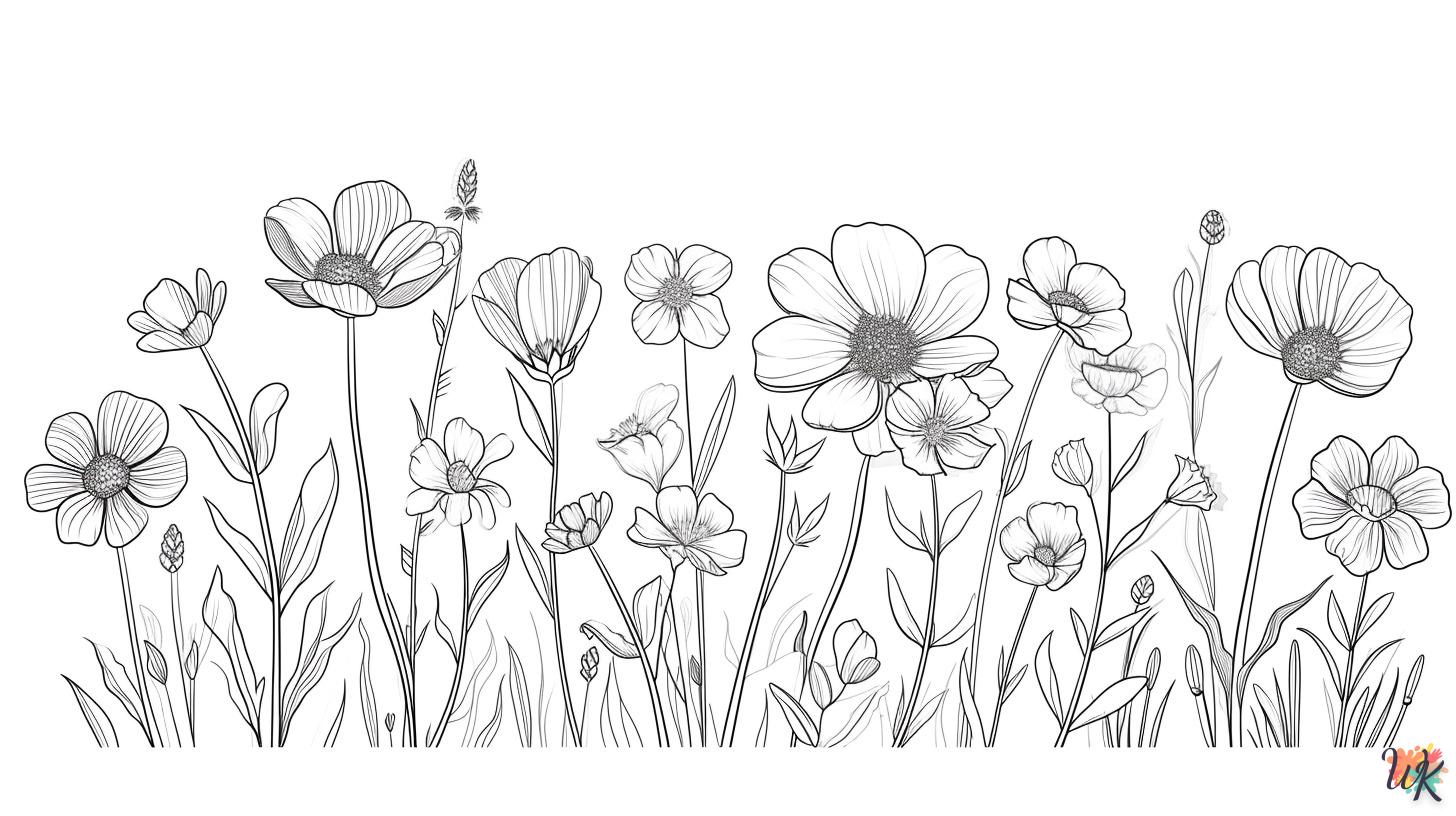 télécharger coloriage Fleurs  gratuit 1