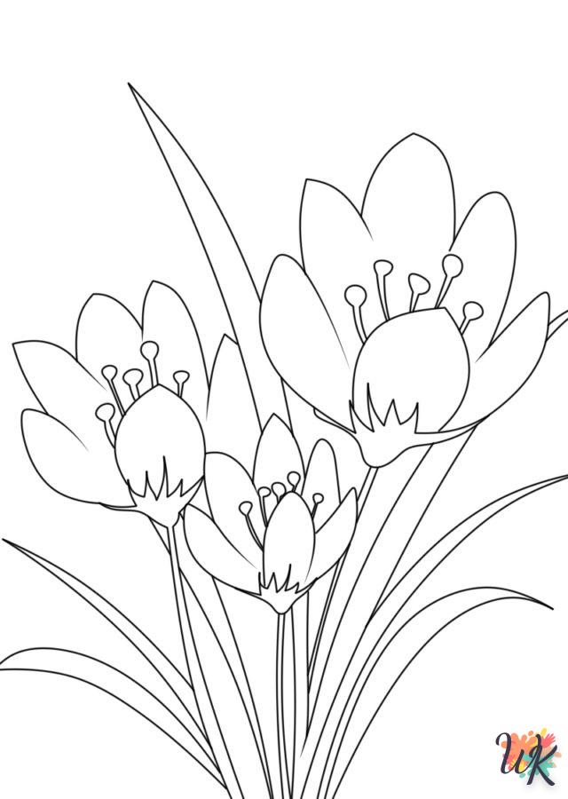 coloriage Fleurs  educatif pour enfant 1