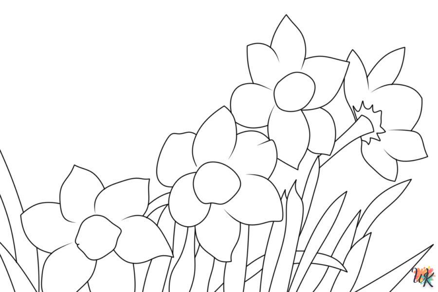 coloriage Fleurs  pour enfants a imprimer