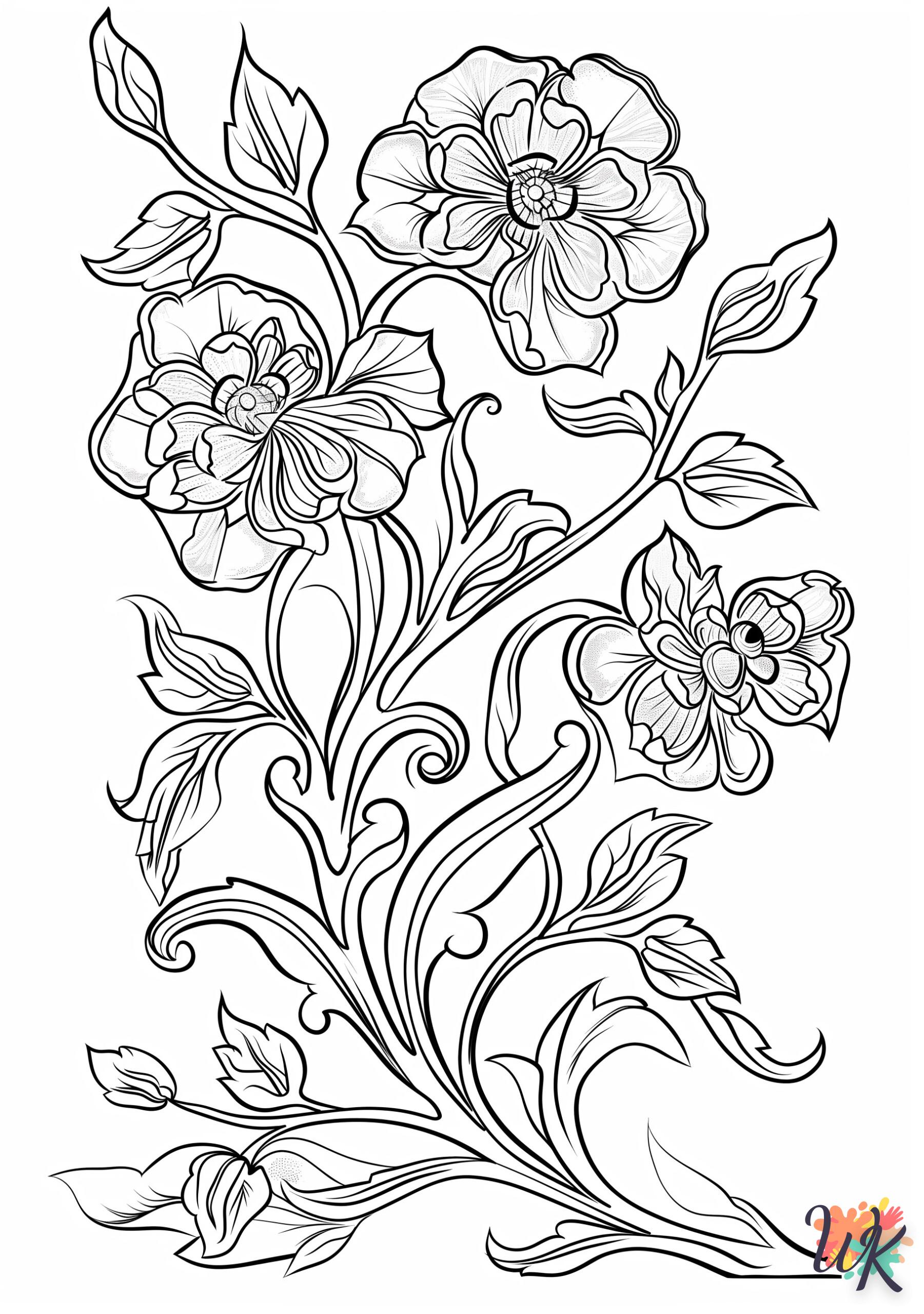 coloriage Fleurs  et dessin a imprimer