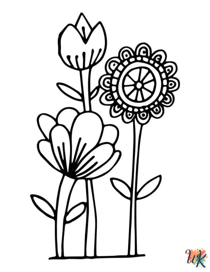 coloriage Fleurs  a imprimer gratuit