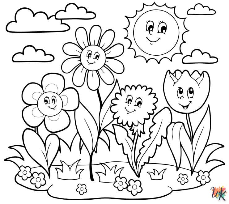 coloriage Fleurs  a telecharger