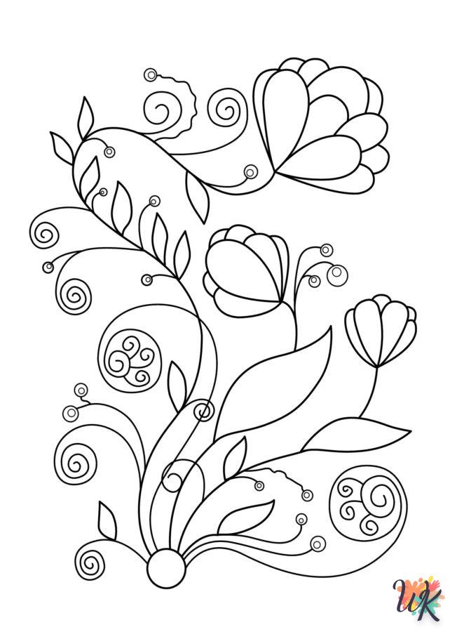 coloriage Fleurs  à imprimer pour enfant de 12 ans