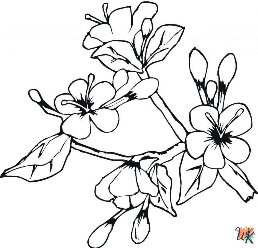 coloriage Fleurs  gratuit a imprimer