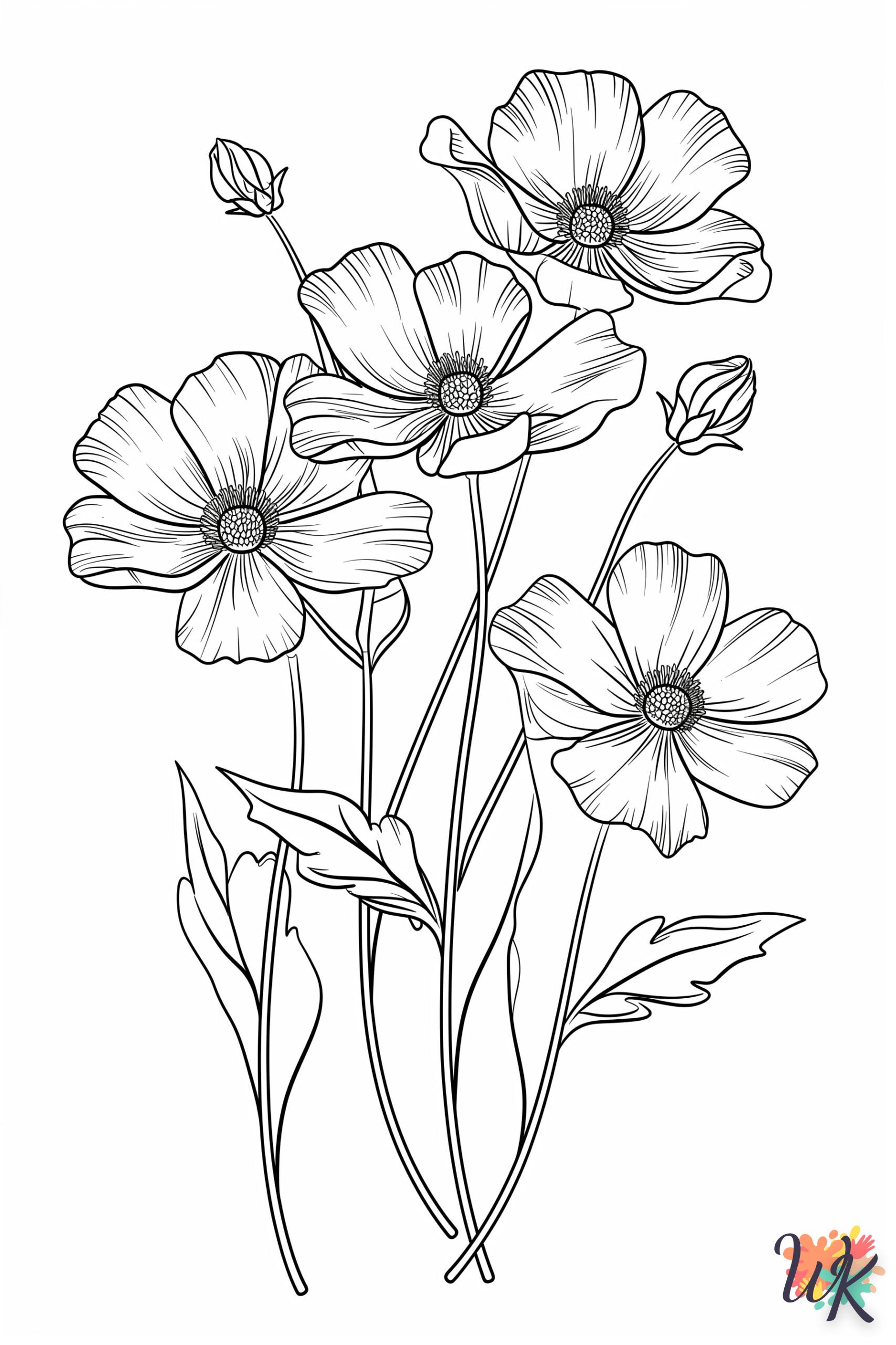 coloriage Fleurs  magique à faire en ligne