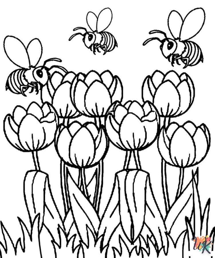 coloriage Fleurs  en ligne maternelle