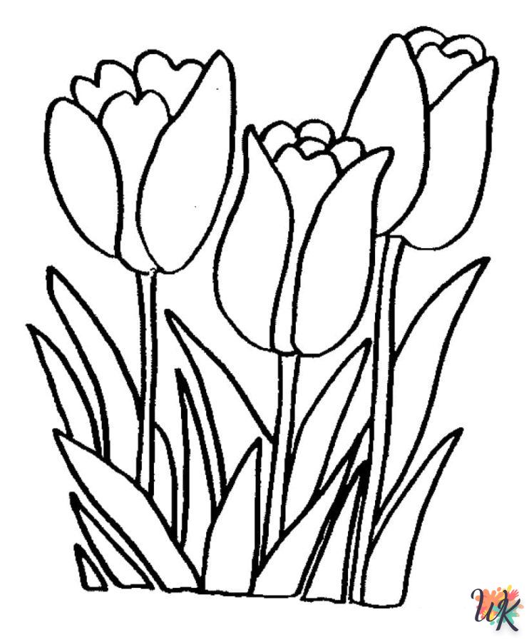 coloriage Fleurs  pour enfant de à imprimer