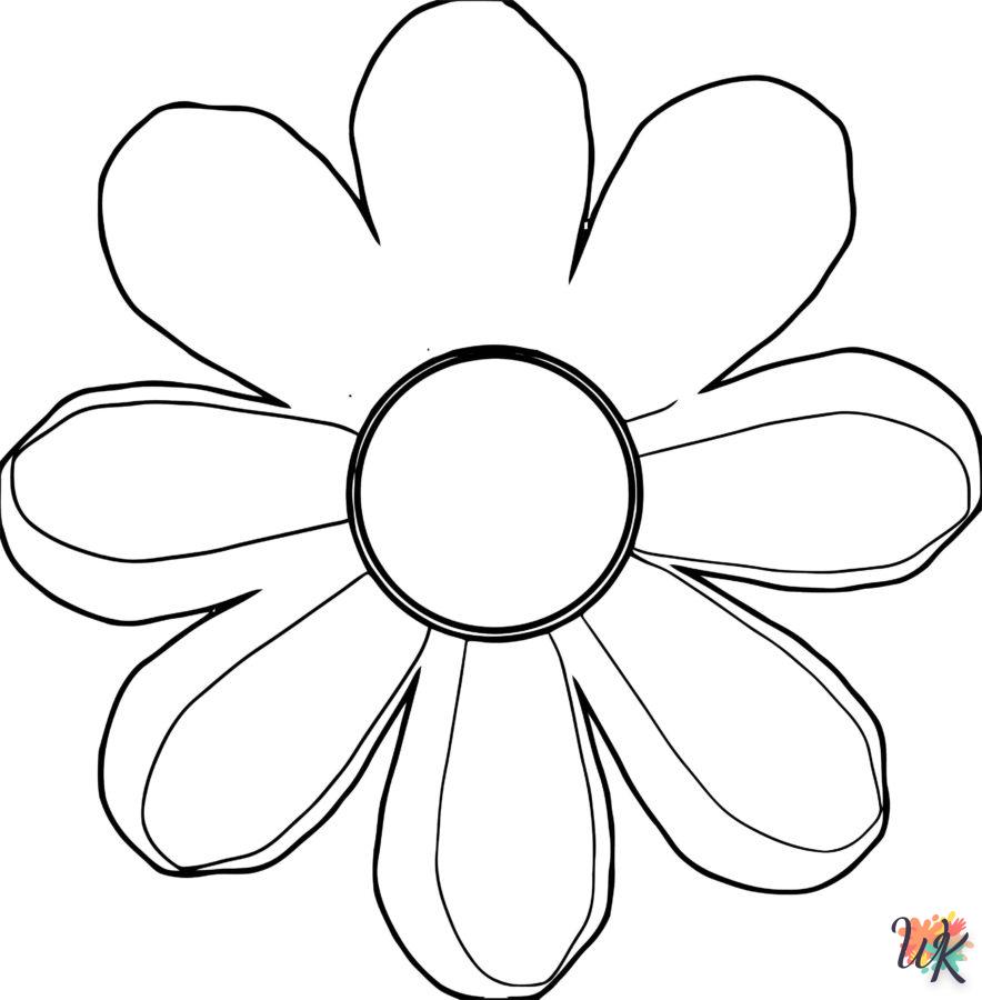 coloriage Fleurs  pour enfant de 6 ans