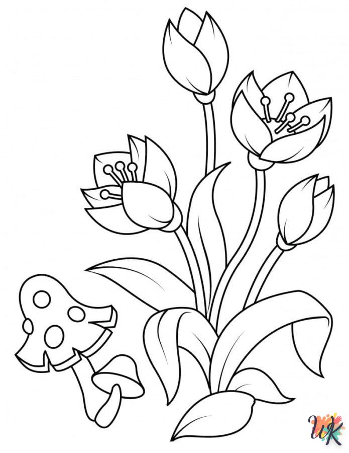 activité coloriage Fleurs  en ligne