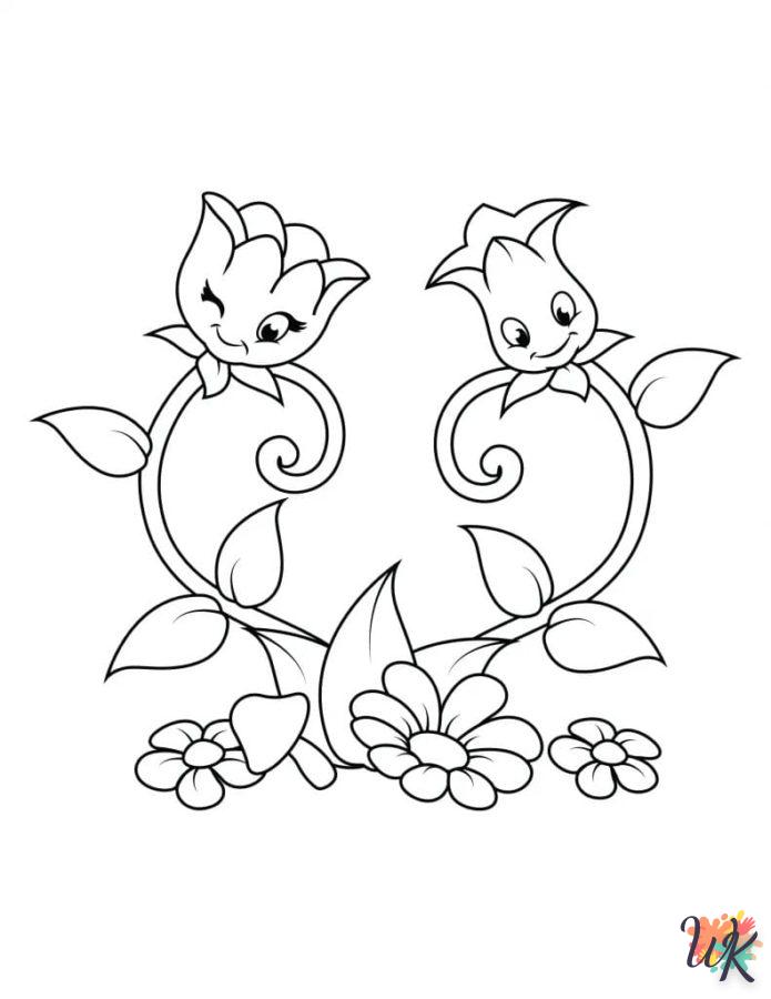 coloriage Fleurs  enfant à imprimer gratuit