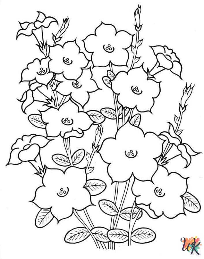 coloriage Fleurs  et apprentissage