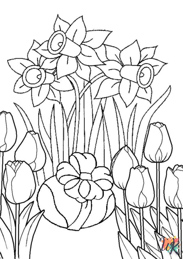 coloriage Fleurs  enfant a imprimer