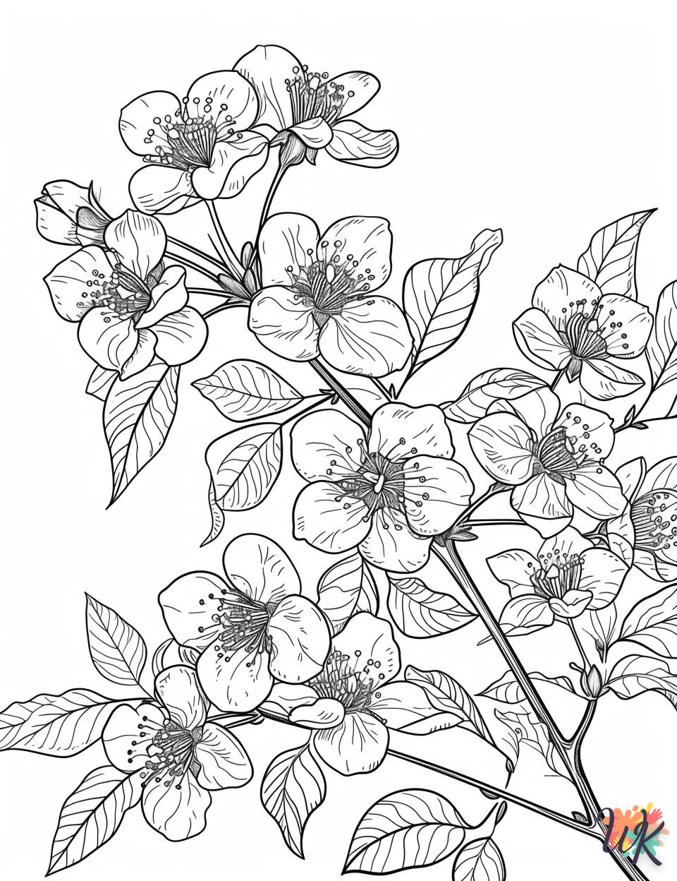 coloriage Fleurs  à imprimer pour enfant de 9 ans