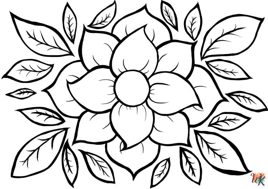 coloriage Fleurs  educatif pour enfant 2