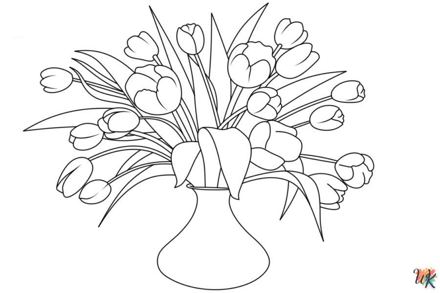 coloriage Fleurs  pour enfant à imprimer