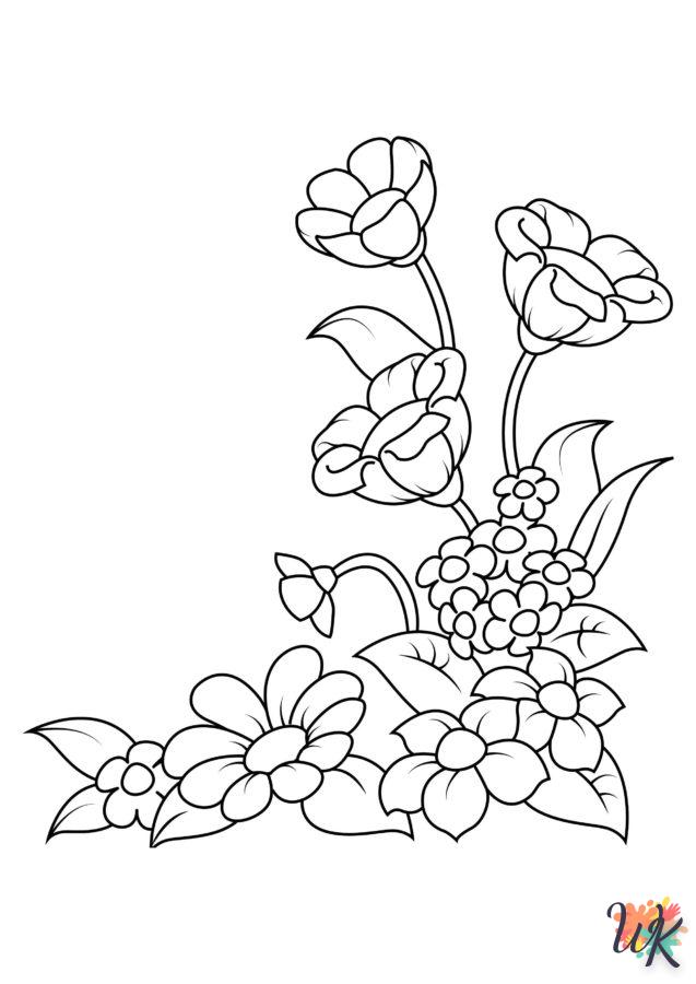 coloriage Fleurs  enfant 2 ans a imprimer