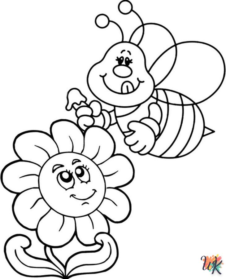 coloriage Fleurs  enfant 6 ans à imprimer 2