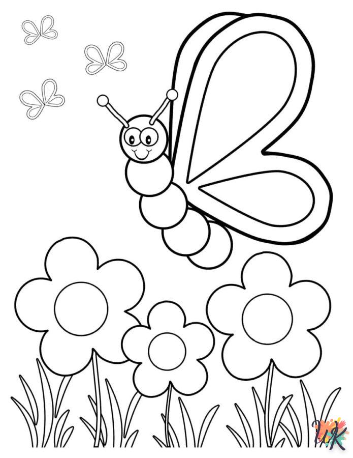 coloriage Fleurs  pour enfant de 4 ans