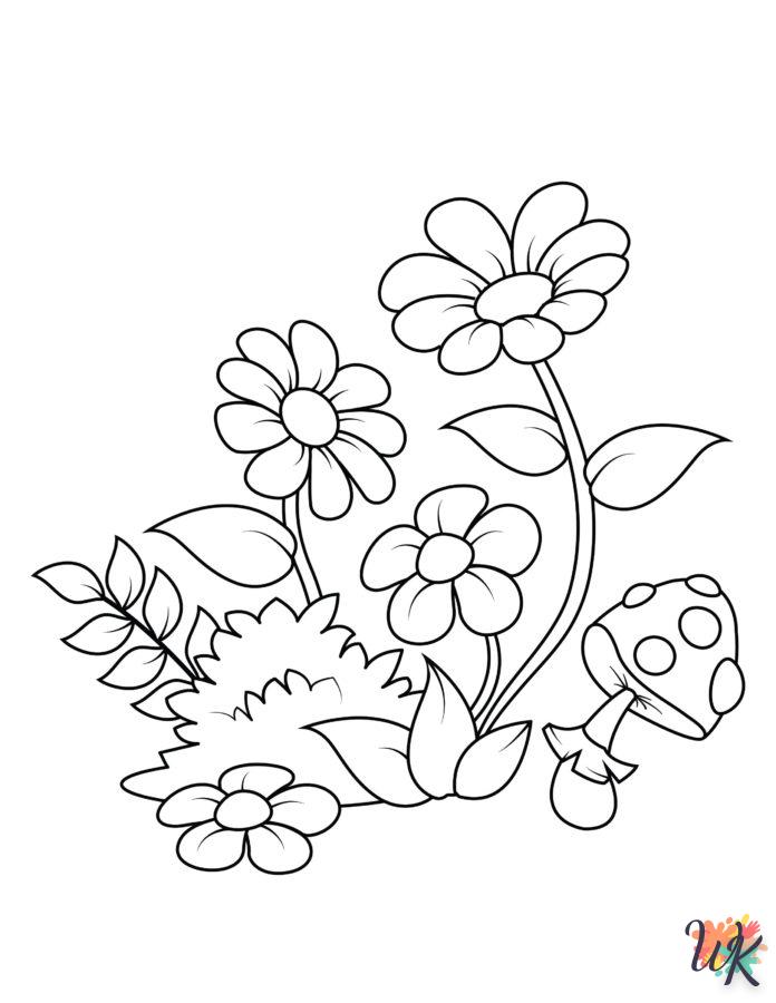 coloriage Fleurs  pour enfant de 10 ans