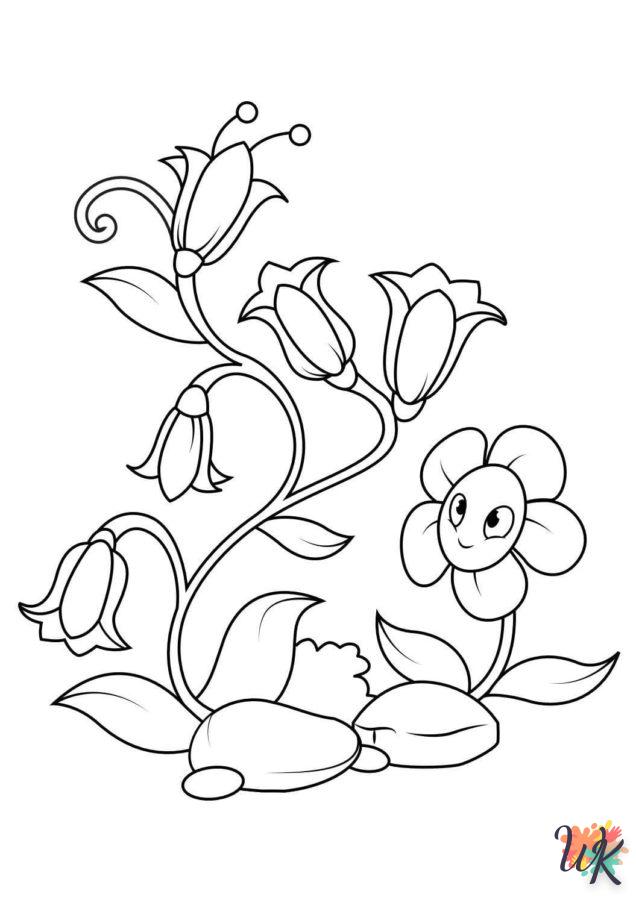 coloriage Fleurs  pour enfants à télécharger 1