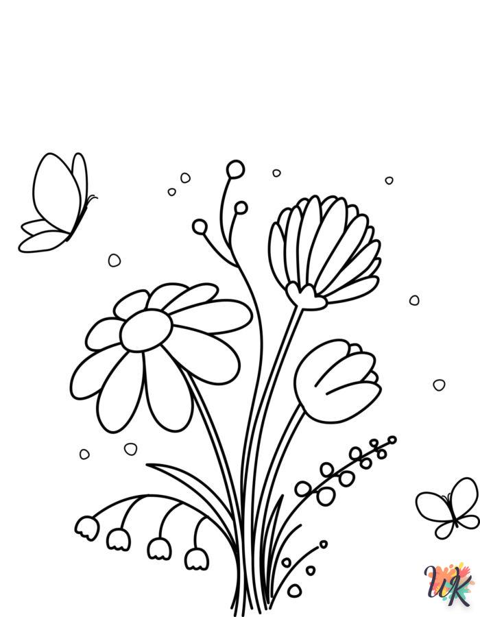 coloriage Fleurs  à imprimer pdf gratuit