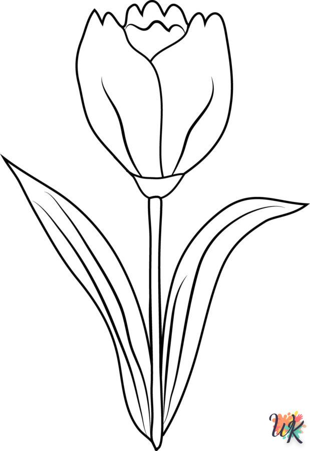 coloriage Fleurs  à imprimer pour enfant de 4 ans