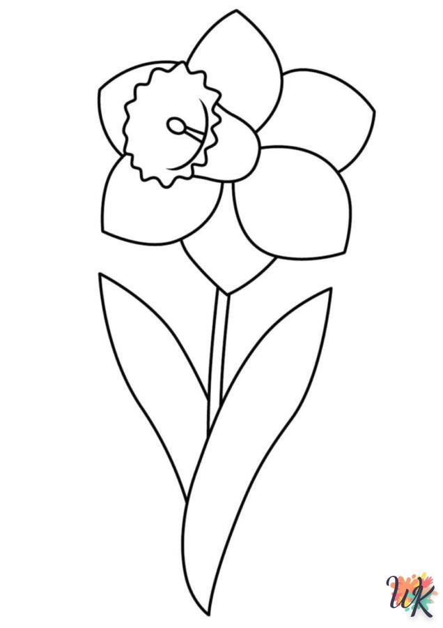 coloriage Fleurs  à numéro adulte en ligne gratuit