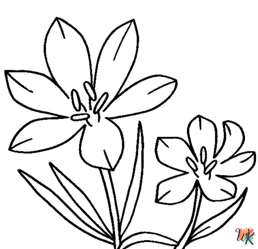 coloriage Fleurs  à imprimer pour enfant de 9 ans 1