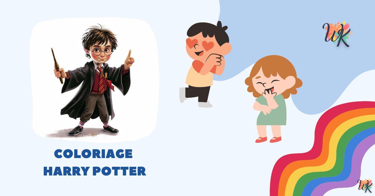 Coloriage Harry Potter avec des sorts intéressants