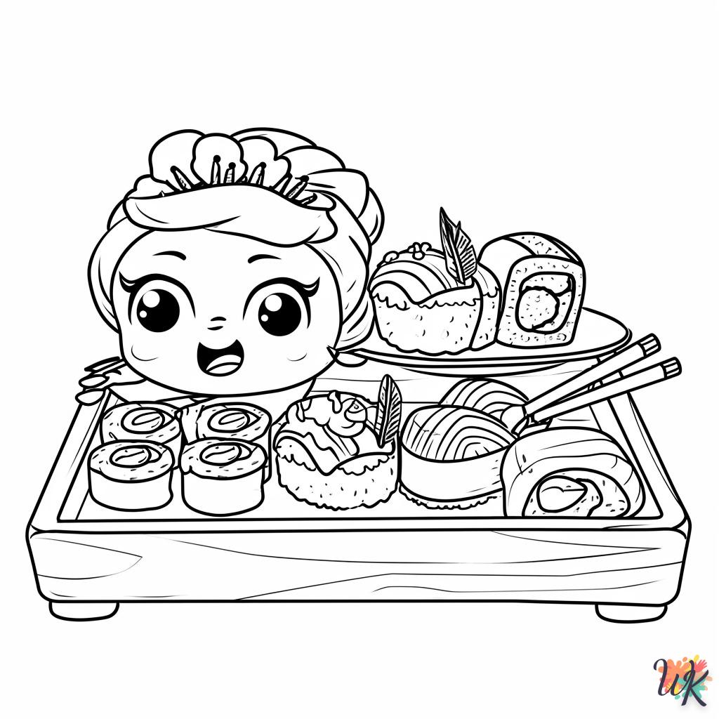 imprimer coloriage Kawaii  gratuit