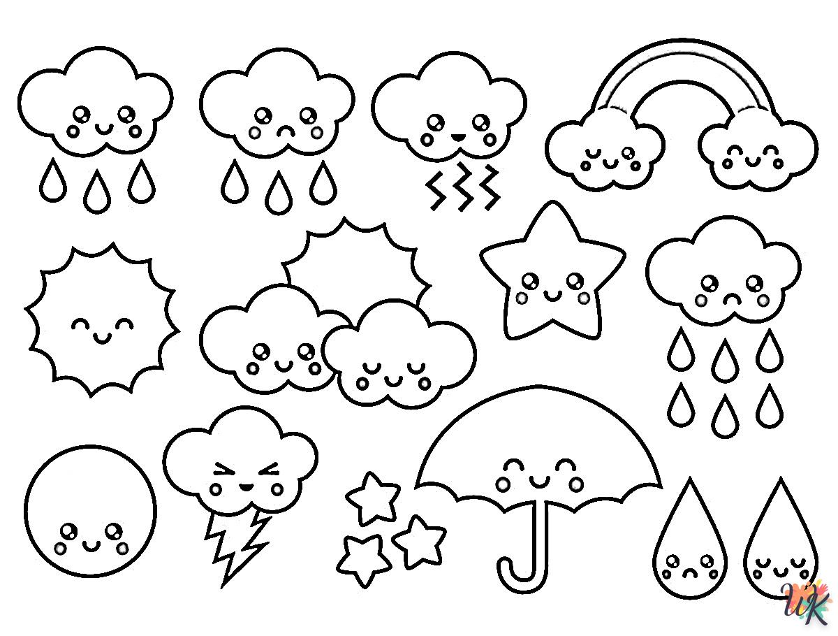 coloriage Kawaii  et decoupage a imprimer gratuit 1