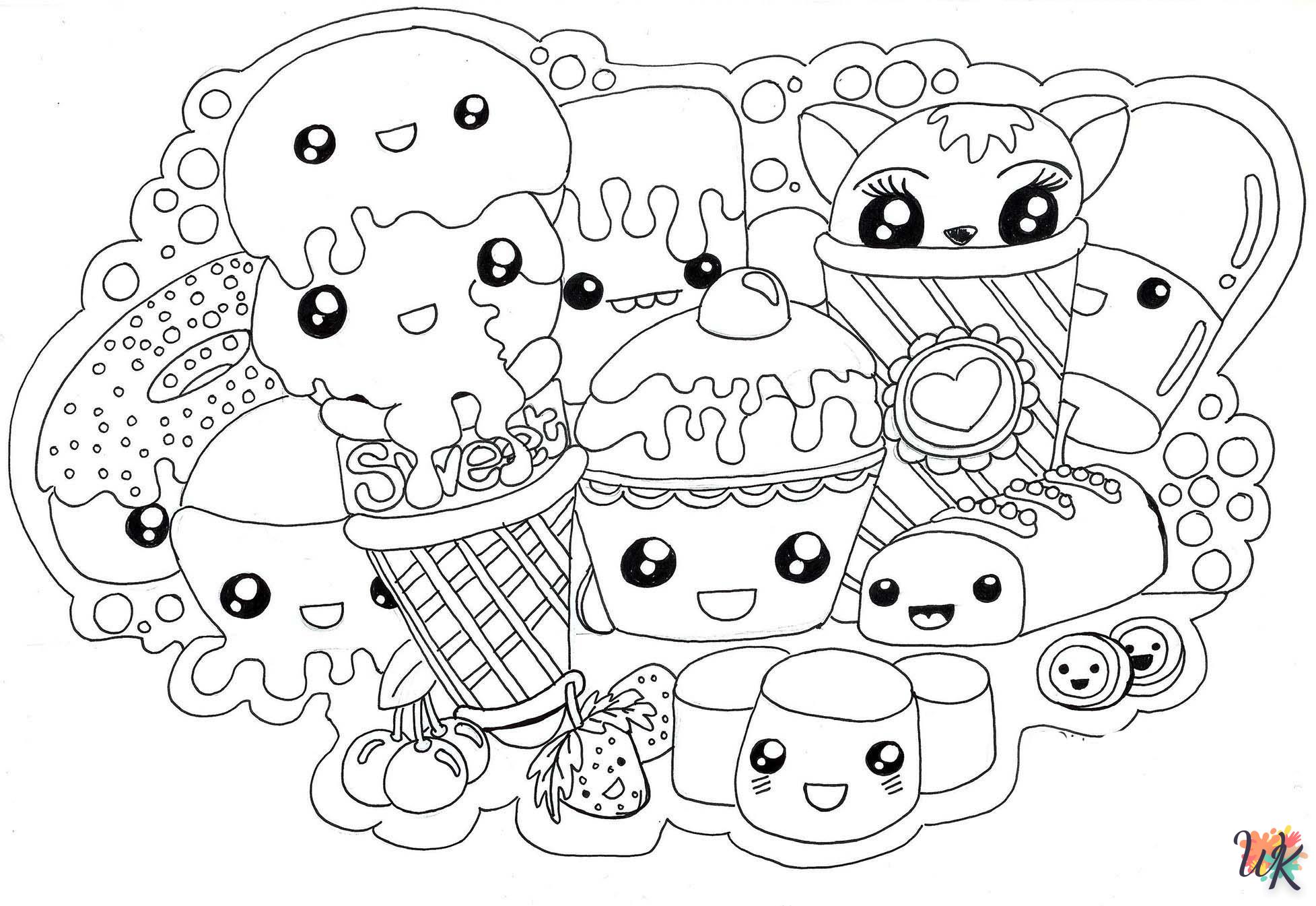 coloriage Kawaii  pour enfants à imprimer