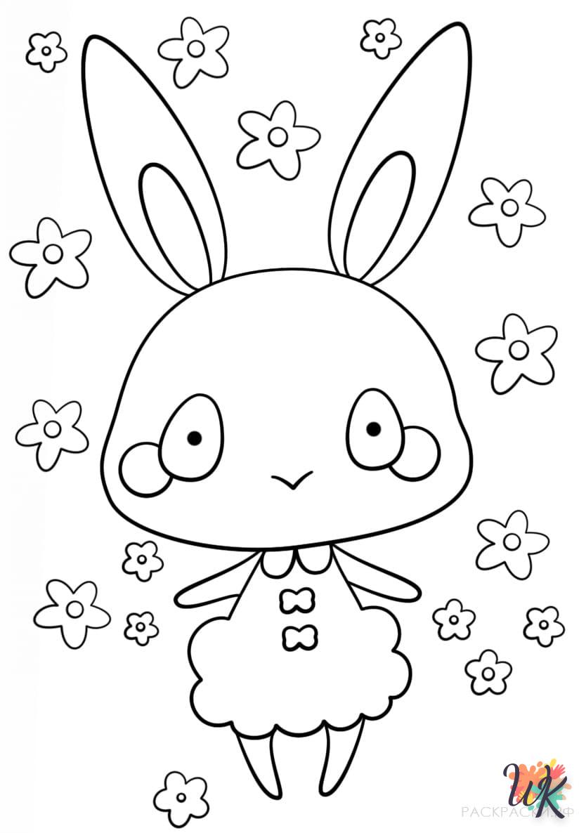 coloriage Kawaii  enfant 3 ans a imprimer